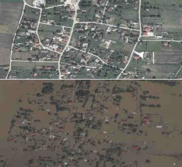 Εικόνες - σοκ: Ο θεσσαλικός κάμπος και οι οικισμοί πριν και μετά το «χτύπημα» του Daniel