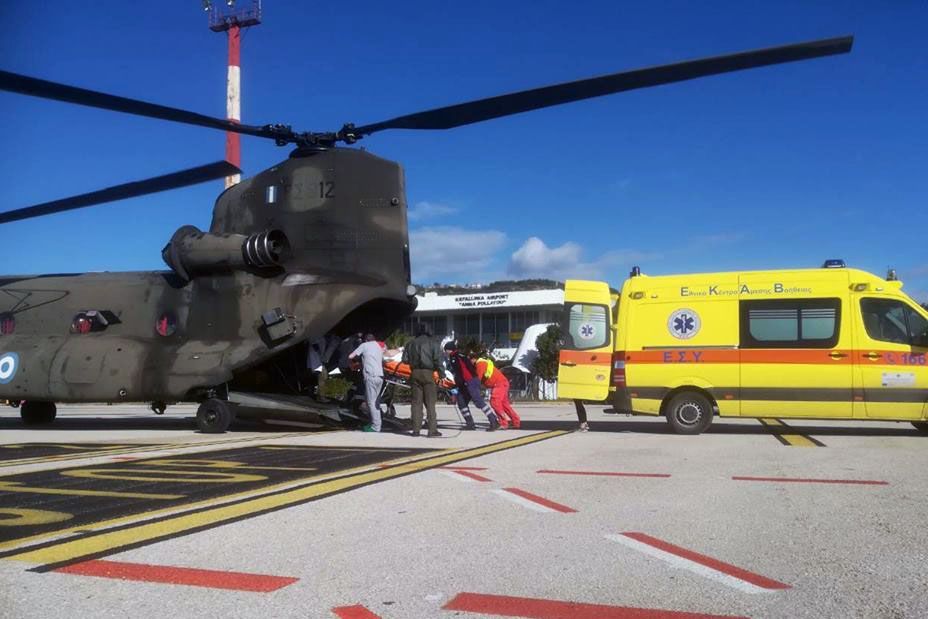 Μεταφορά 26 ασθενών από νησιά του Αιγαίου με πτητικά μέσα της Πολεμικής Αεροπορίας.