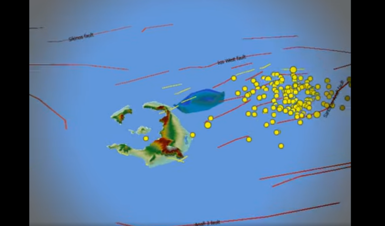 H σεισμική δραστηριότητα στη Σαντορίνη σε 3D βίντεο