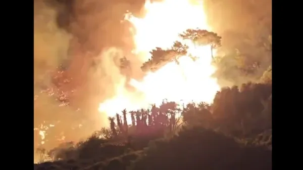 Υπό μερικό έλεγχο η πυρκαγιά στην Κερατέα - Πνέουν ισχυροί άνεμοι στην περιοχή